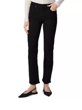 PAIGE Black Straight-Leg Jeans